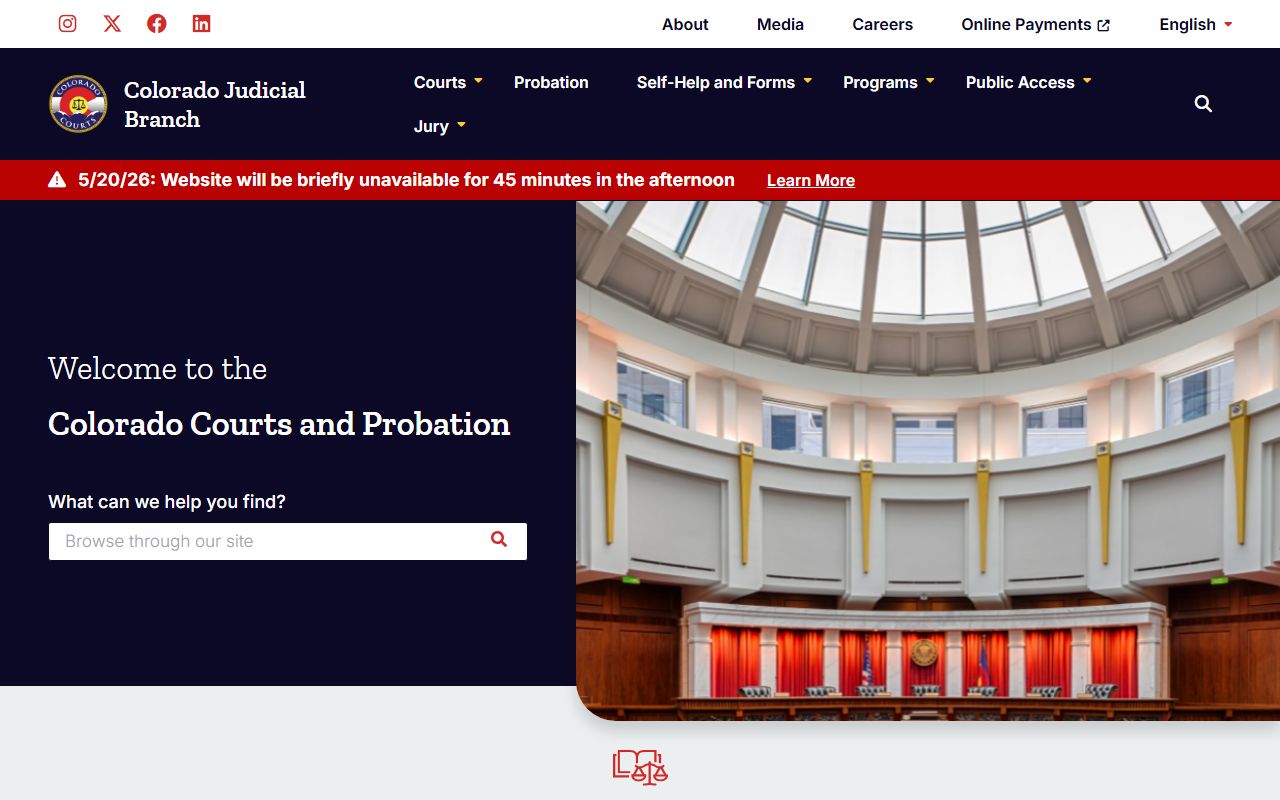 Douglas County District Court Colorado Judicial Branch filing fees page
