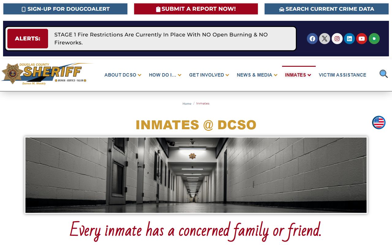 Douglas County Sheriff inmate mail rules for jail inmates